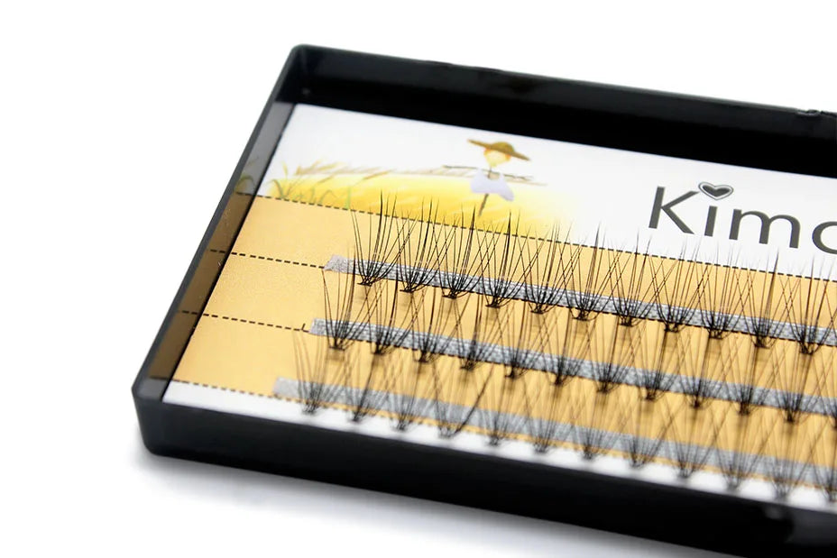 Kimcci Natural Fake Eye Lashes 60pcs 8/10/12/14mm Makeup Individual Cluster Eye Lashes Grafting Fake False Eyelashes Faux Cilias