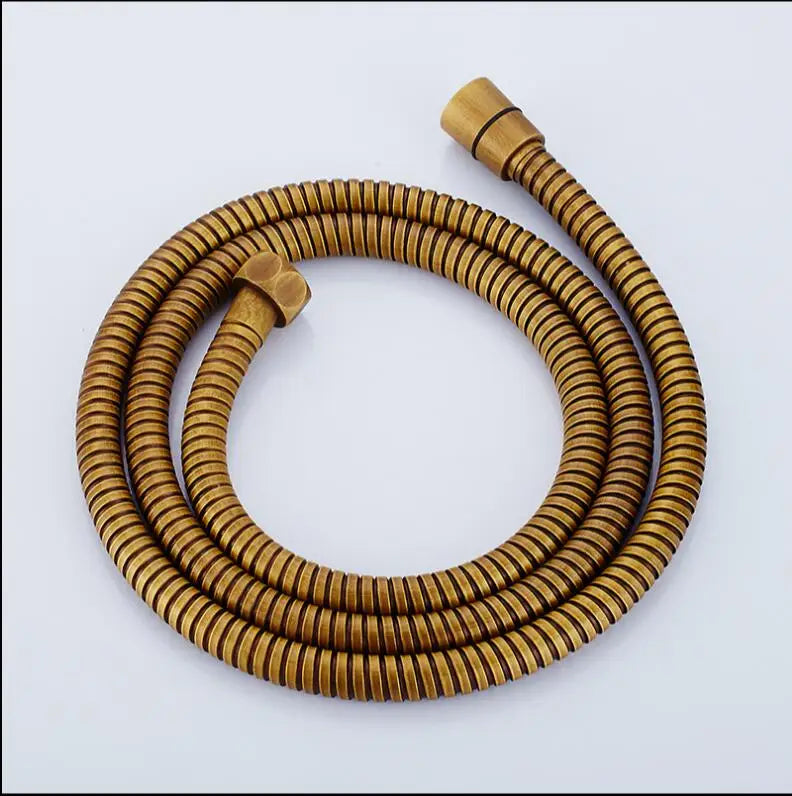 G1/2 " Flexible Brushed Gold Shower Hose 1.5m Antique Plumbing Hose Stainless Steel Gray Bathroom Water Head Shower head Pipe