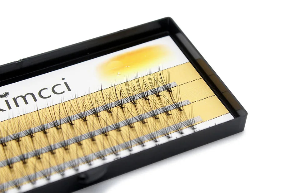 Kimcci Natural Fake Eye Lashes 60pcs 8/10/12/14mm Makeup Individual Cluster Eye Lashes Grafting Fake False Eyelashes Faux Cilias