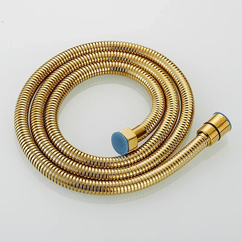G1/2 " Flexible Brushed Gold Shower Hose 1.5m Antique Plumbing Hose Stainless Steel Gray Bathroom Water Head Shower head Pipe