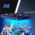 A8SE II Max Blue 240W Full Spectrum Aquarium LED Light Durable Plastic WiFi App Programmable for Saltwater Coral Rectangle Box