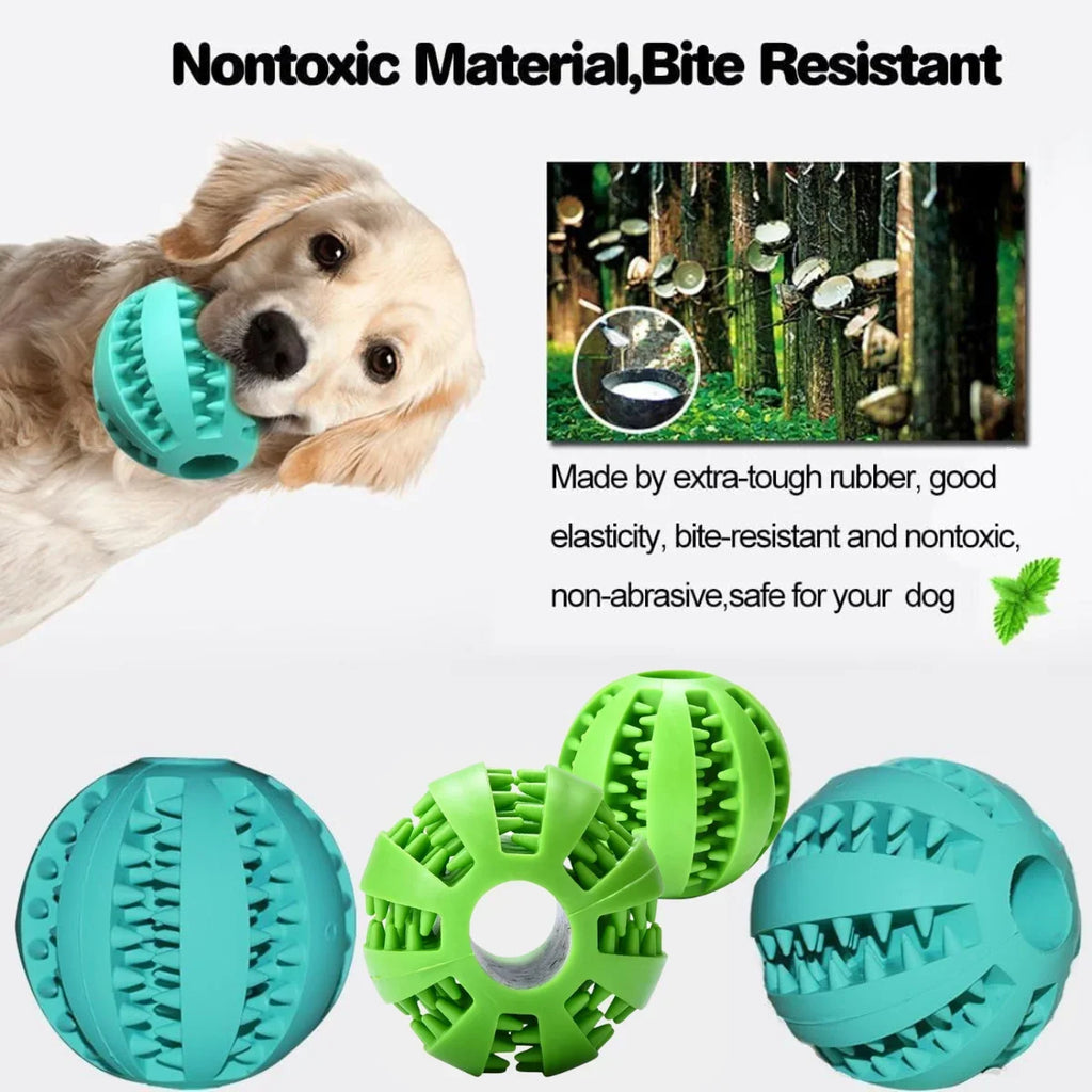 OEM ODM Tough Durable Natural Rubber Teeth Cleaning Interactive Ultra Pet Dog Chew Ball Toy