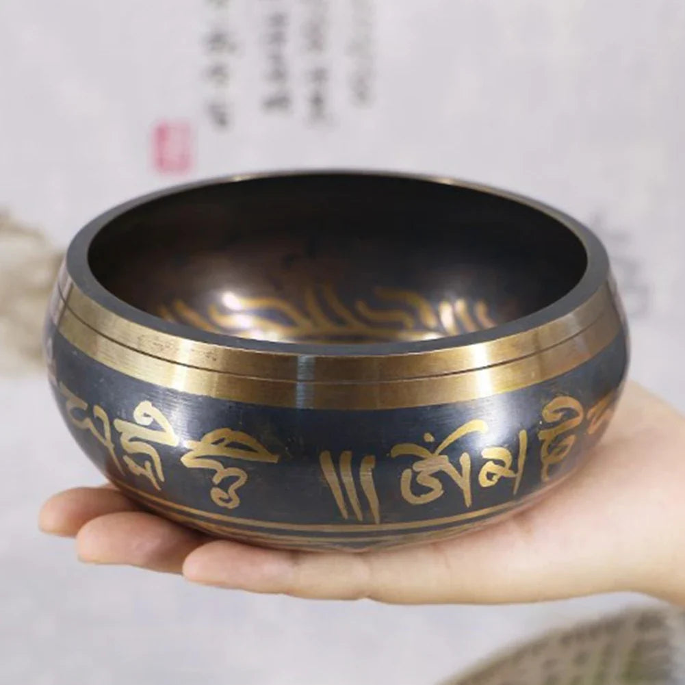 Tibetan Chime Singing Bowl Nepal Tibetan Sing Bowl Handmade Buddha Buddhist Sound Yoga Meditation Healing Copper Singing Bowl