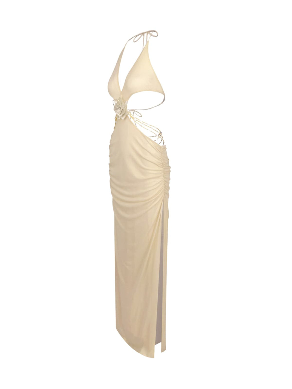 Hydronix Backless Cutout Chain Maxi Dress