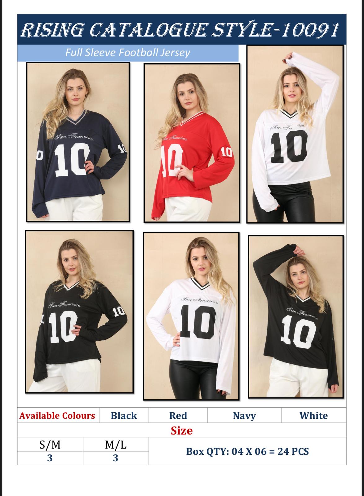 Long Sleeve V-Neck Football Jersey