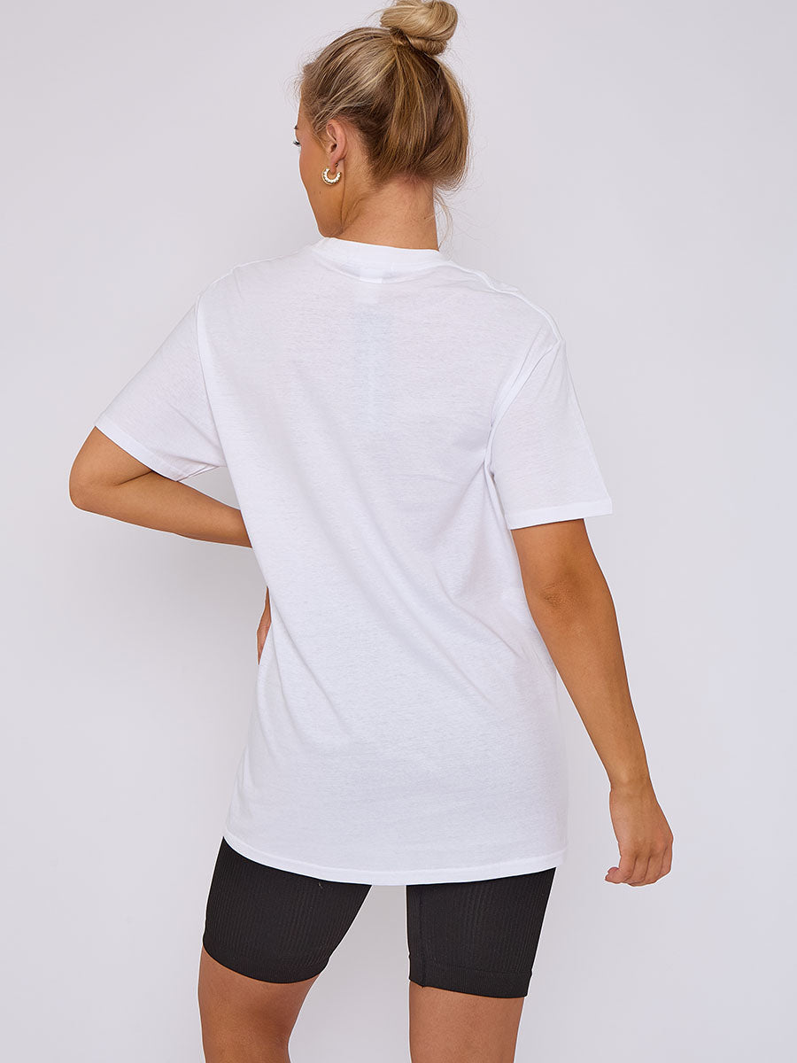 Three Hearts Graphic Printed T-Shirt