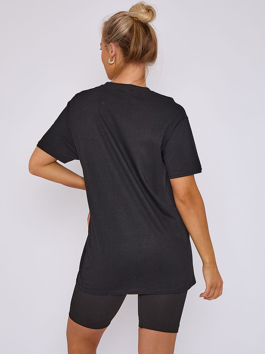 Three Hearts Graphic Printed T-Shirt