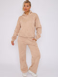 Oversized Crucifix Embroidered Hooded Fleece Co-ord