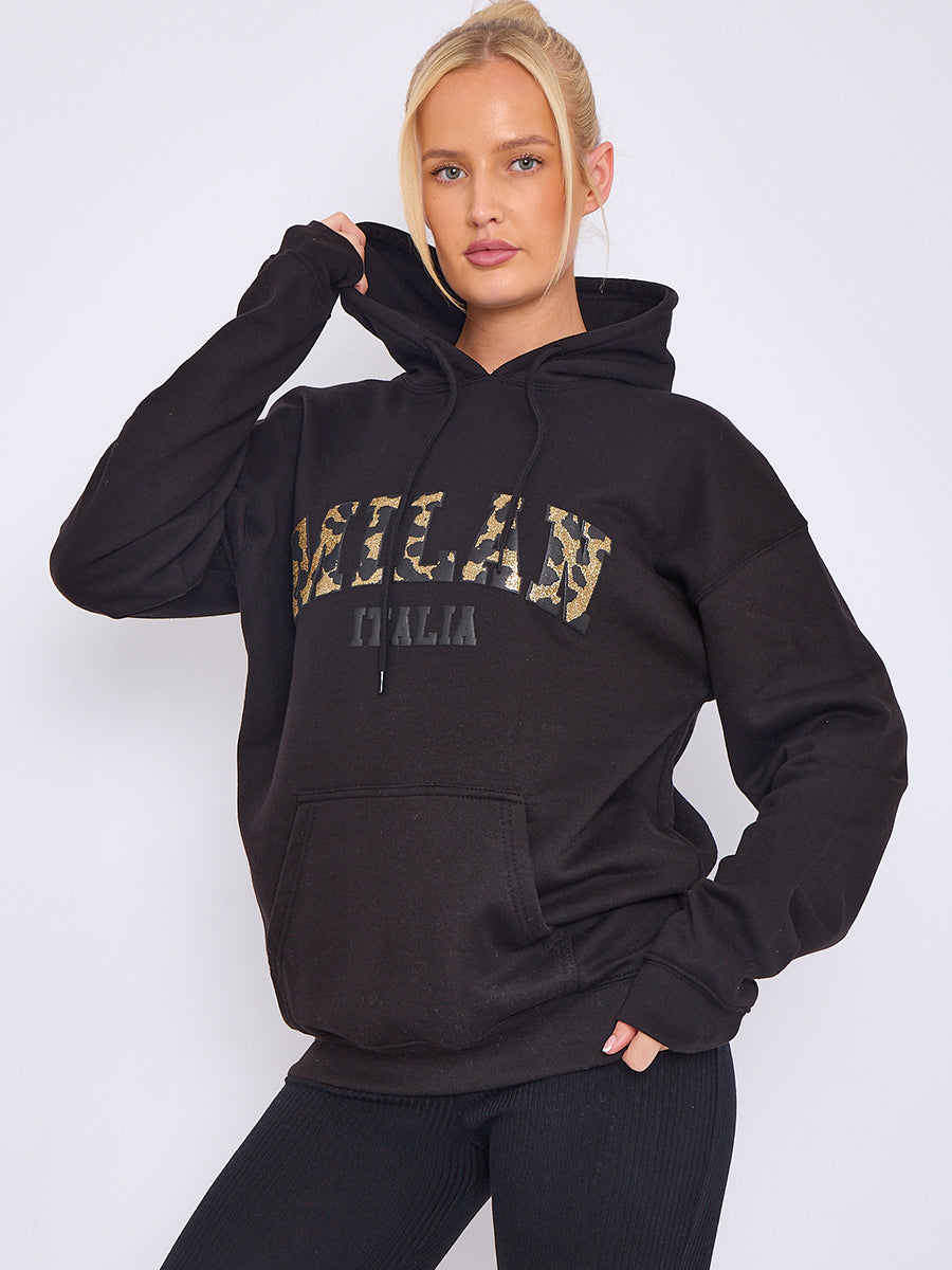Milan Print Graphic Hoodie
