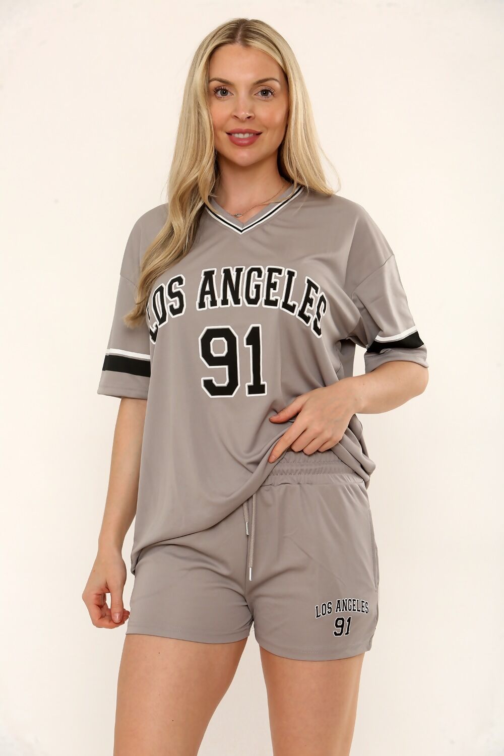 LA Varsity T-Shirt With Shorts Co-ord