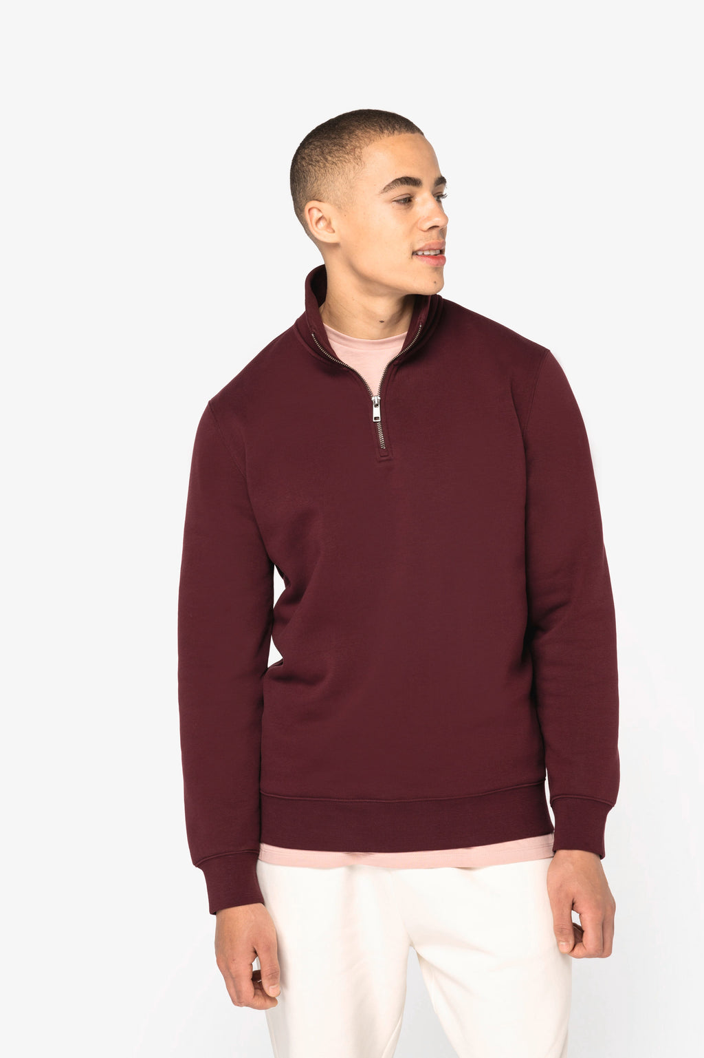 Organic Quarter Zip Sweatshirt: Mens