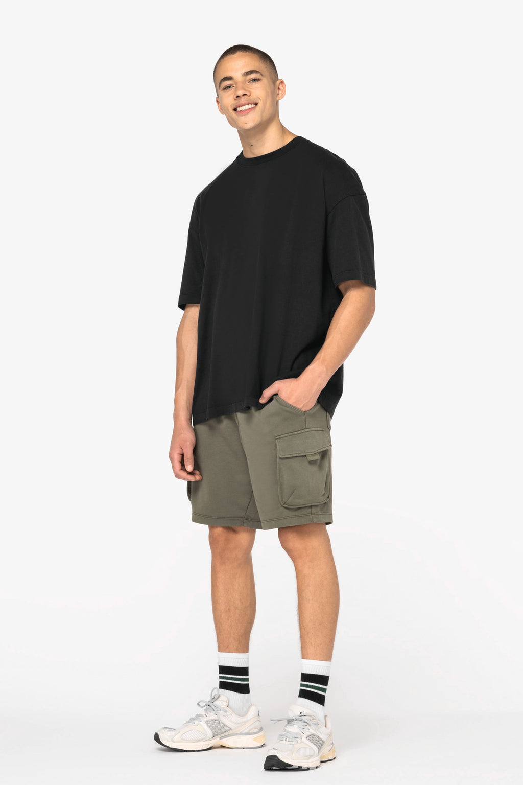 Organic Washed Effect Cargo Shorts