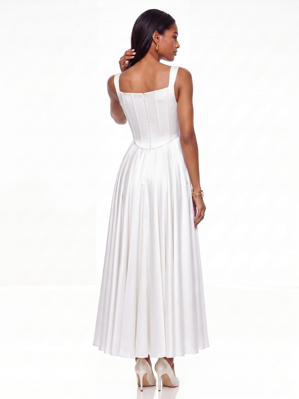 Nivaro Corset Flared Maxi Dress
