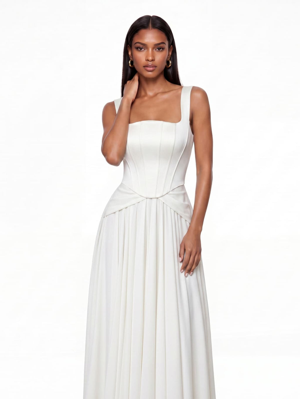 Nivaro Corset Flared Maxi Dress