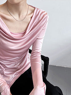 Luxi Simple Profile Loose BF Solid Color Lazy Pullover Sweatshirt Women's ins Letter Embroidered Long-sleeved Top 2267
