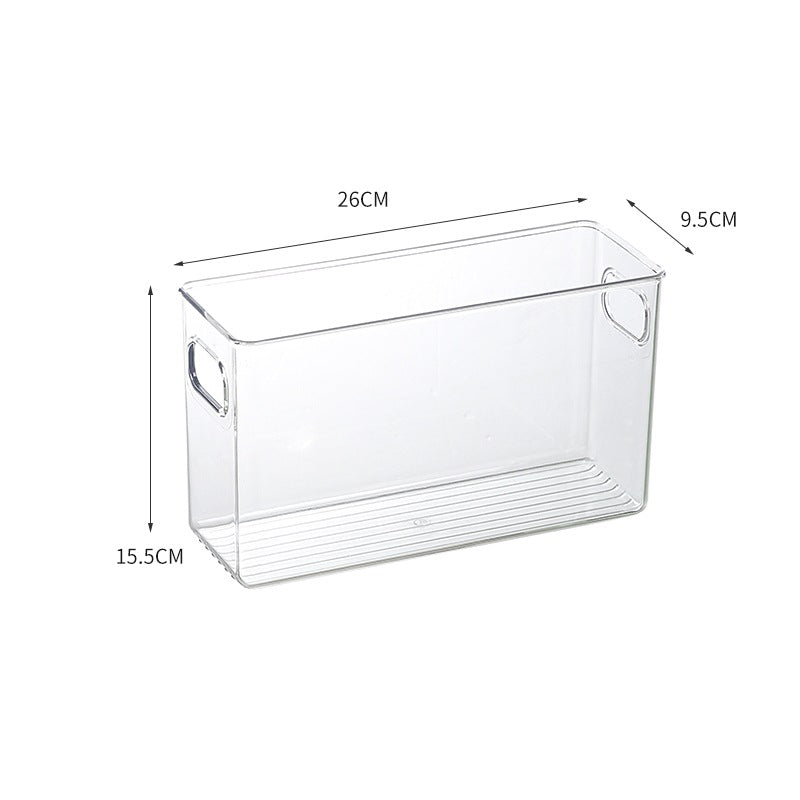 Transparent Storage Box Desktop Kitchen Cabinet Drawer Refrigerator Storage Box Acrylic Snacks Portable Storage Basket