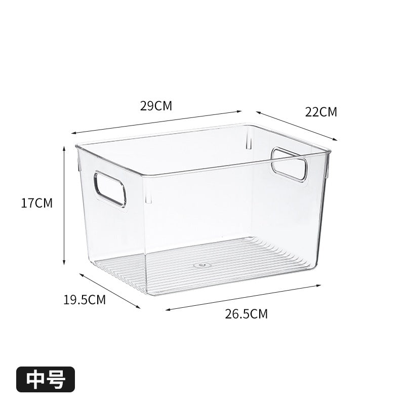 Transparent Storage Box Desktop Kitchen Cabinet Drawer Refrigerator Storage Box Acrylic Snacks Portable Storage Basket