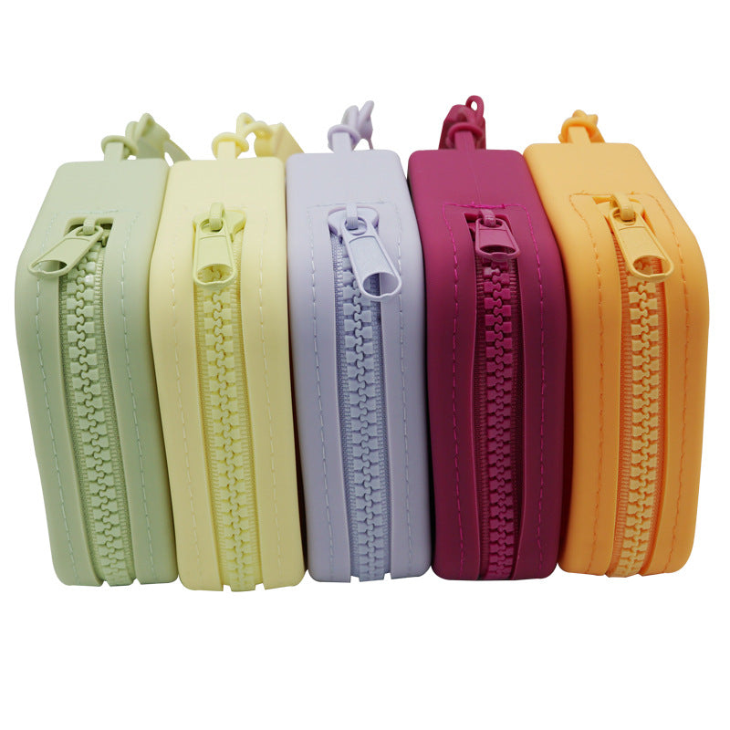 Portable Storage Silicone Cosmetic Bag Change Sanitary Napkin Storage Bag Coin Bag Large Key Case Headset Multi-purpose