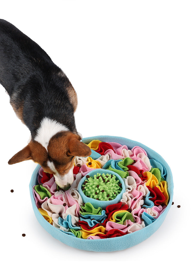 Cross-border pet sniffing mat cats and dogs puzzle decompression hidden food training with small toys four seasons play interactive