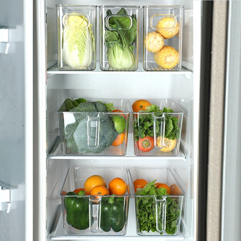 Transparent Storage Box Desktop Kitchen Cabinet Drawer Refrigerator Storage Box Acrylic Snacks Portable Storage Basket
