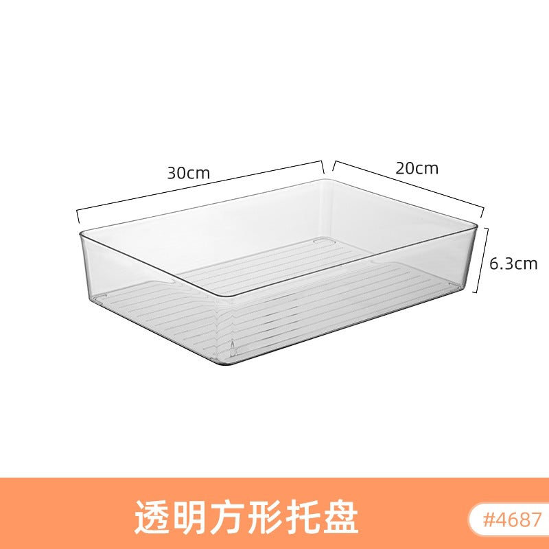 Transparent Storage Box Desktop Kitchen Cabinet Drawer Refrigerator Storage Box Acrylic Snacks Portable Storage Basket