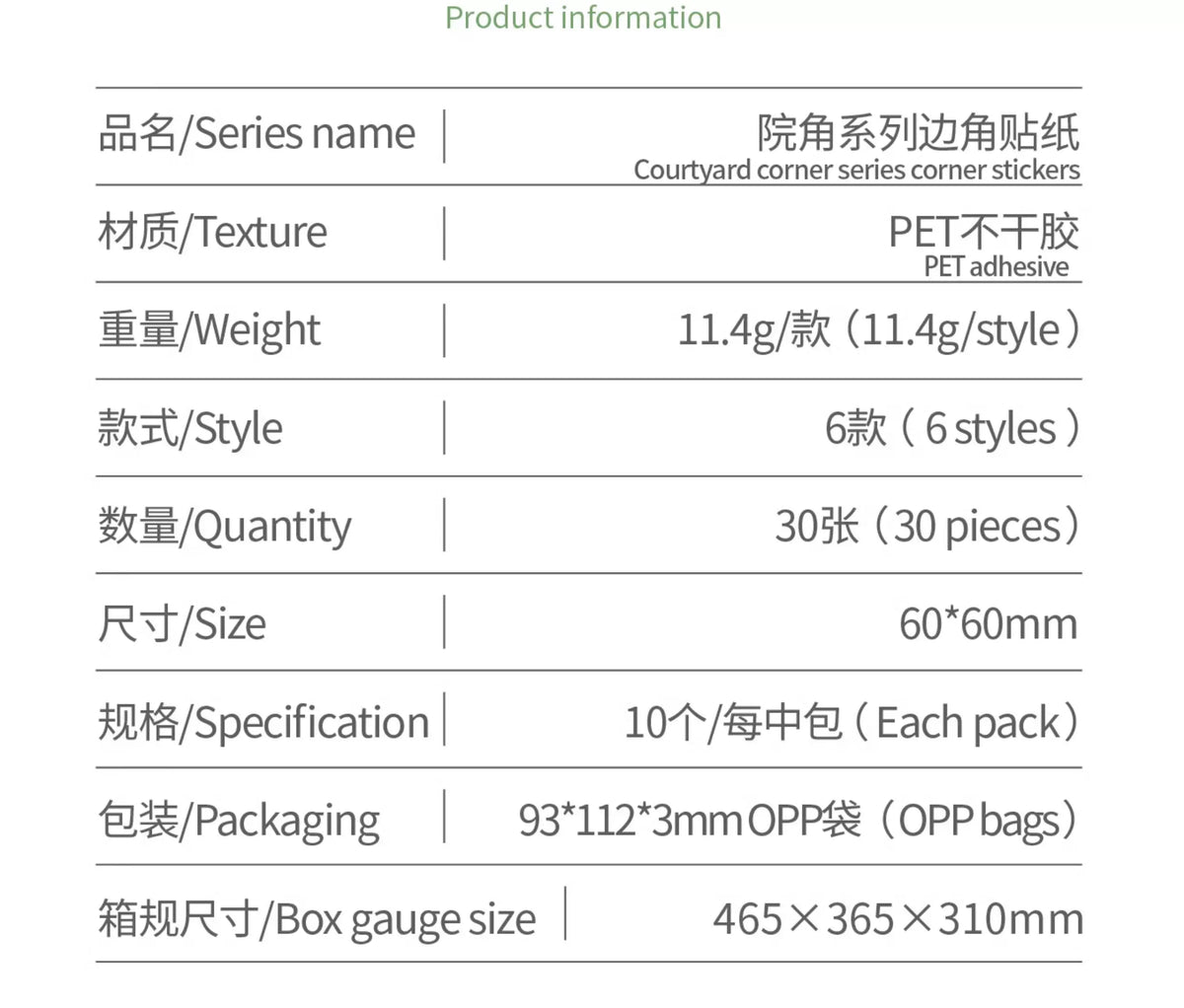 Carefully Selected Retrostory Corner Stickers Ins Style Flower Collage DIY Border Handbook Landscaping Decoration Material Stickers