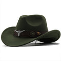 Fashion Woolen Western Denim Top Hat