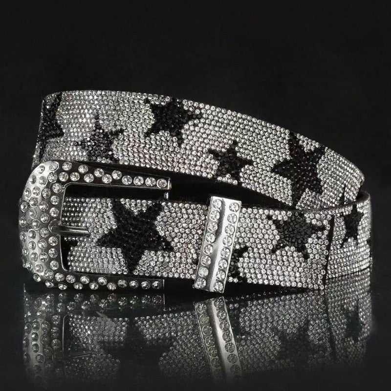 Personality Street Trend Y2g Style Diamond Men And Women Universal Belt