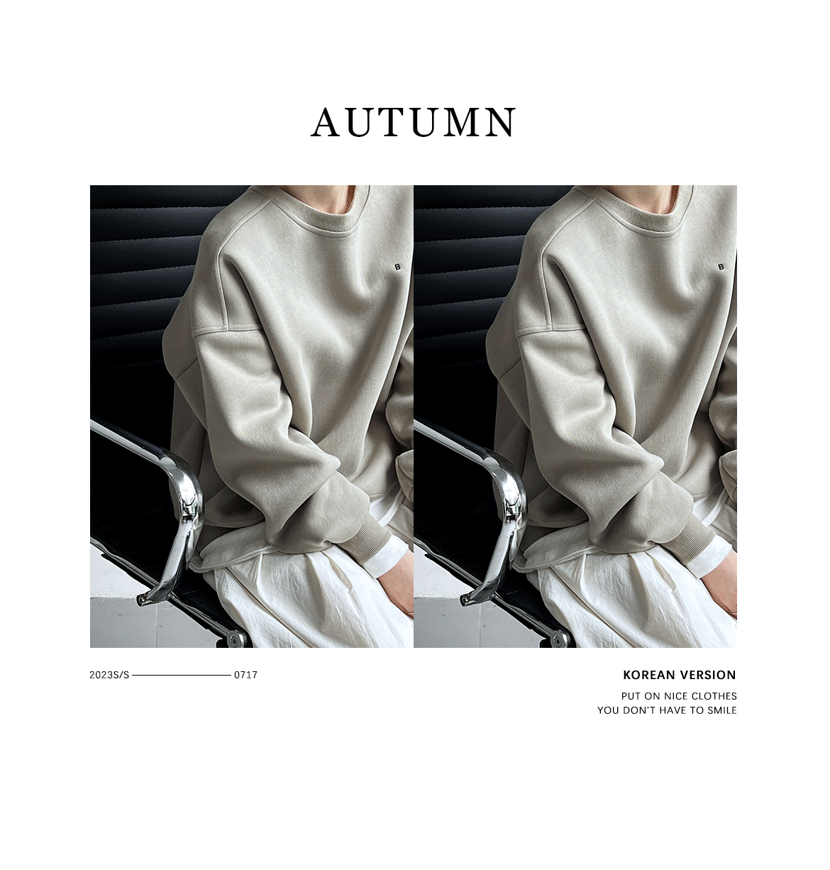 Luxi Simple Profile Loose BF Solid Color Lazy Pullover Sweatshirt Women's ins Letter Embroidered Long-sleeved Top 2267