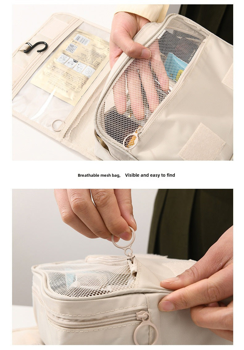 Light luxury ins style waterproof portable cosmetic bag simple clothing Travel large capacity toiletries storage bag wholesale