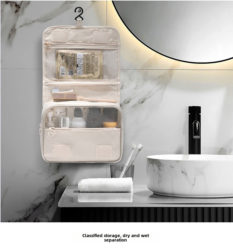 Light luxury ins style waterproof portable cosmetic bag simple clothing Travel large capacity toiletries storage bag wholesale