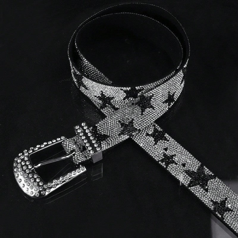 Personality Street Trend Y2g Style Diamond Men And Women Universal Belt