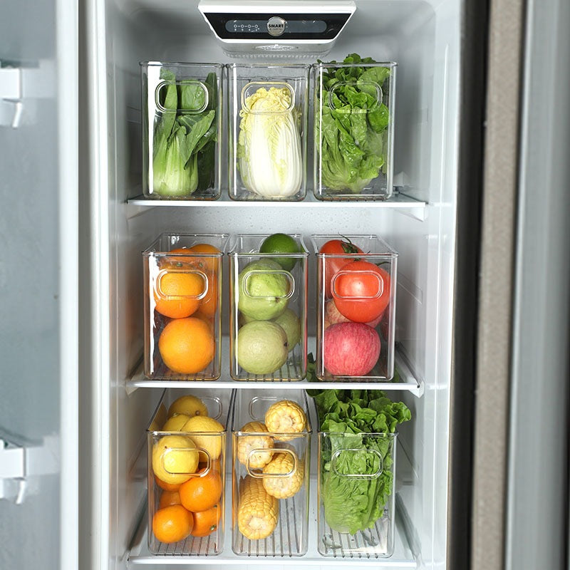 Transparent Storage Box Desktop Kitchen Cabinet Drawer Refrigerator Storage Box Acrylic Snacks Portable Storage Basket