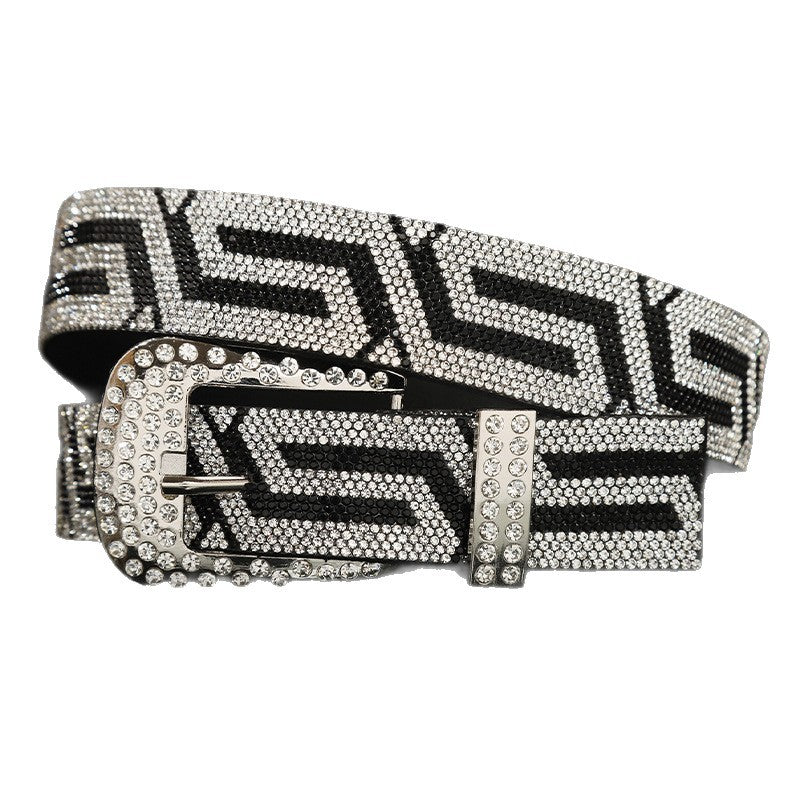 Personality Street Trend Y2g Style Diamond Men And Women Universal Belt