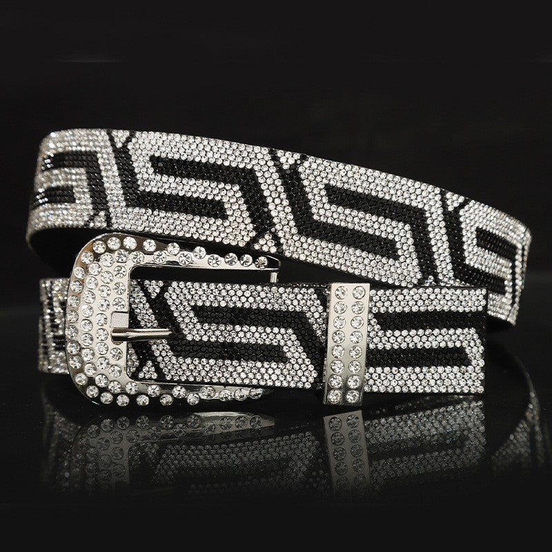 Personality Street Trend Y2g Style Diamond Men And Women Universal Belt
