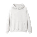 Fleece-lined thick loose hooded sweater women's autumn and winter warm top student couple wear solid color coat foreign trade women's clothing