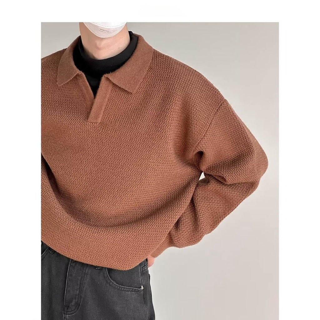 Men's Solid Color Loose Long Sleeves
