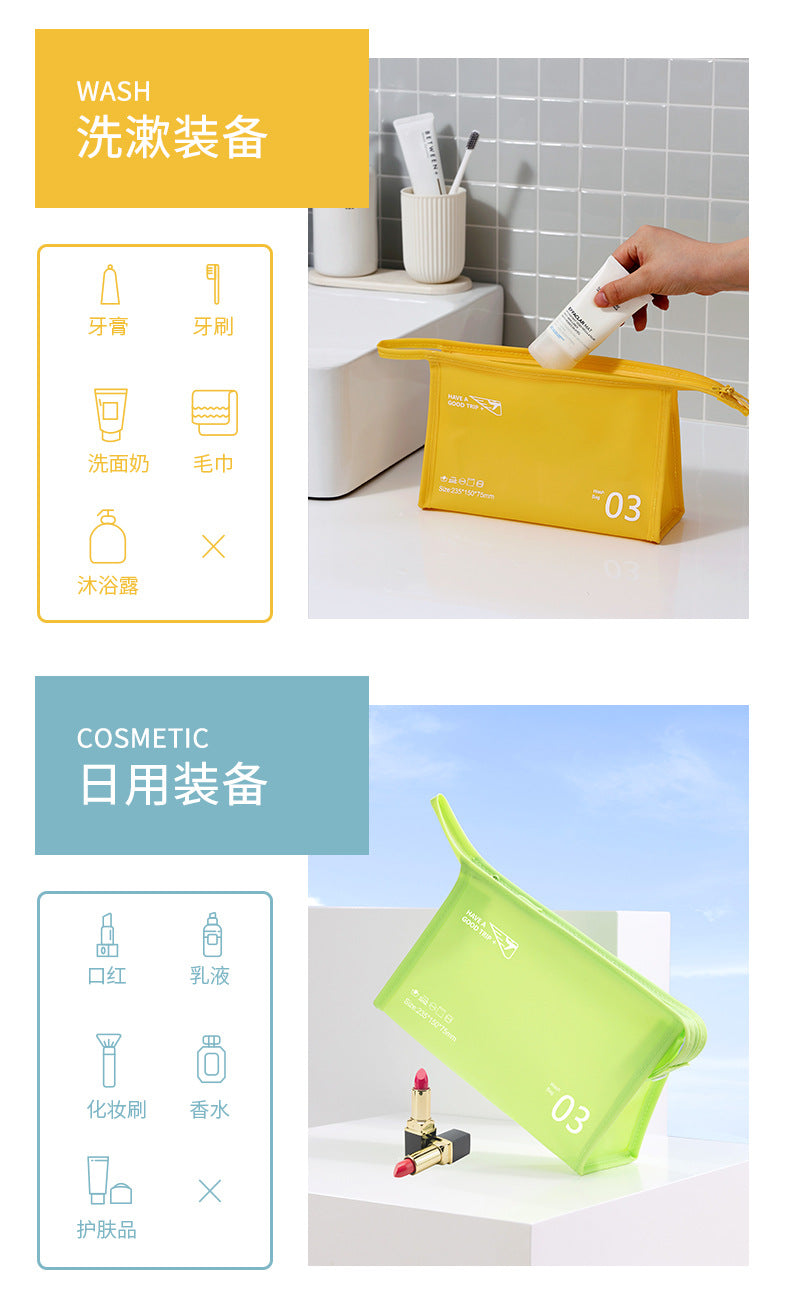 Bei Lian New Portable Waterproof PVC Toiletry Bag Cosmetic Storage Bag Handheld Travel Fashion Cosmetic Bag Batch
