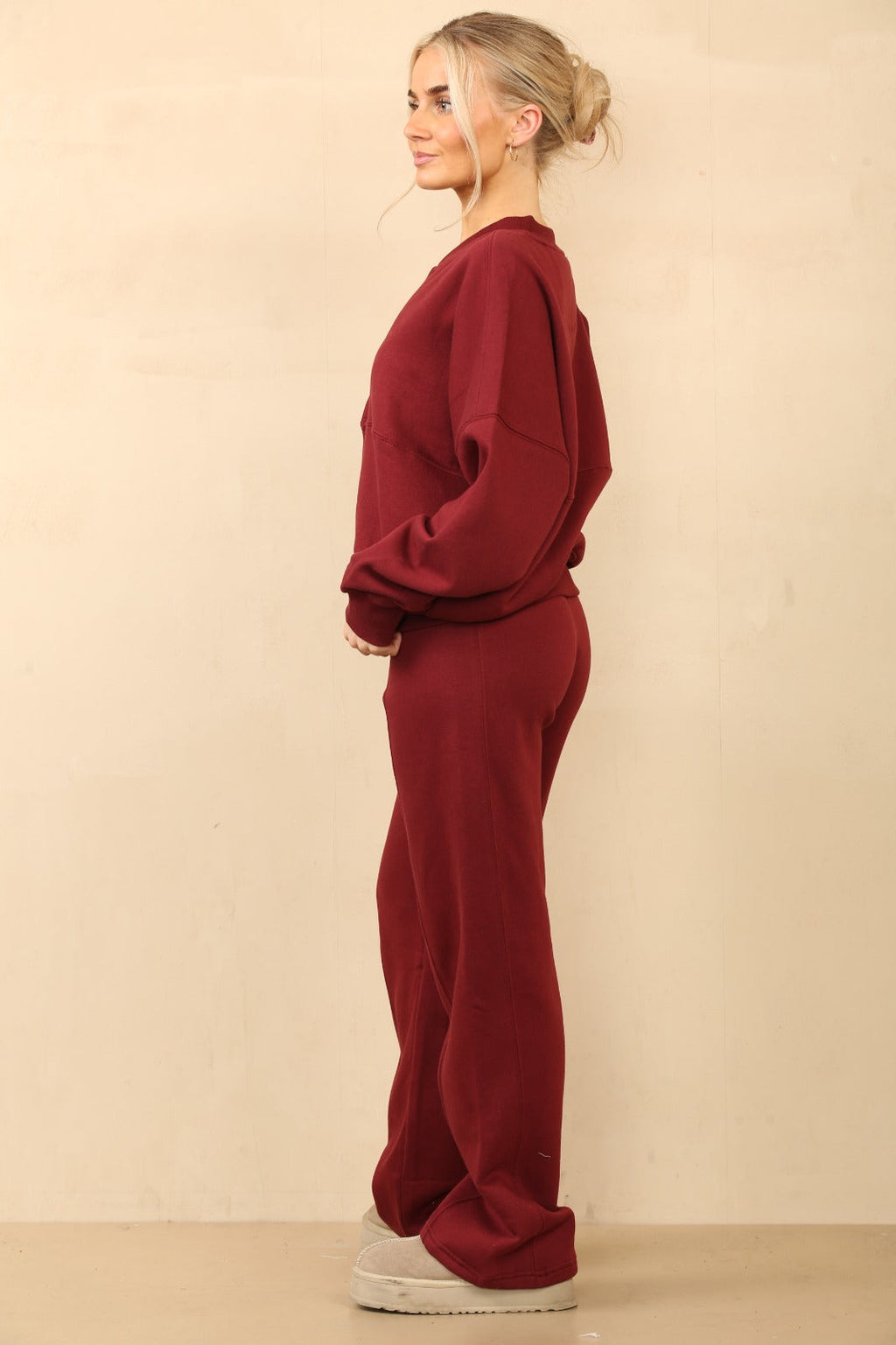 Oversized Bomber Style Fleece Zipper Co-ord