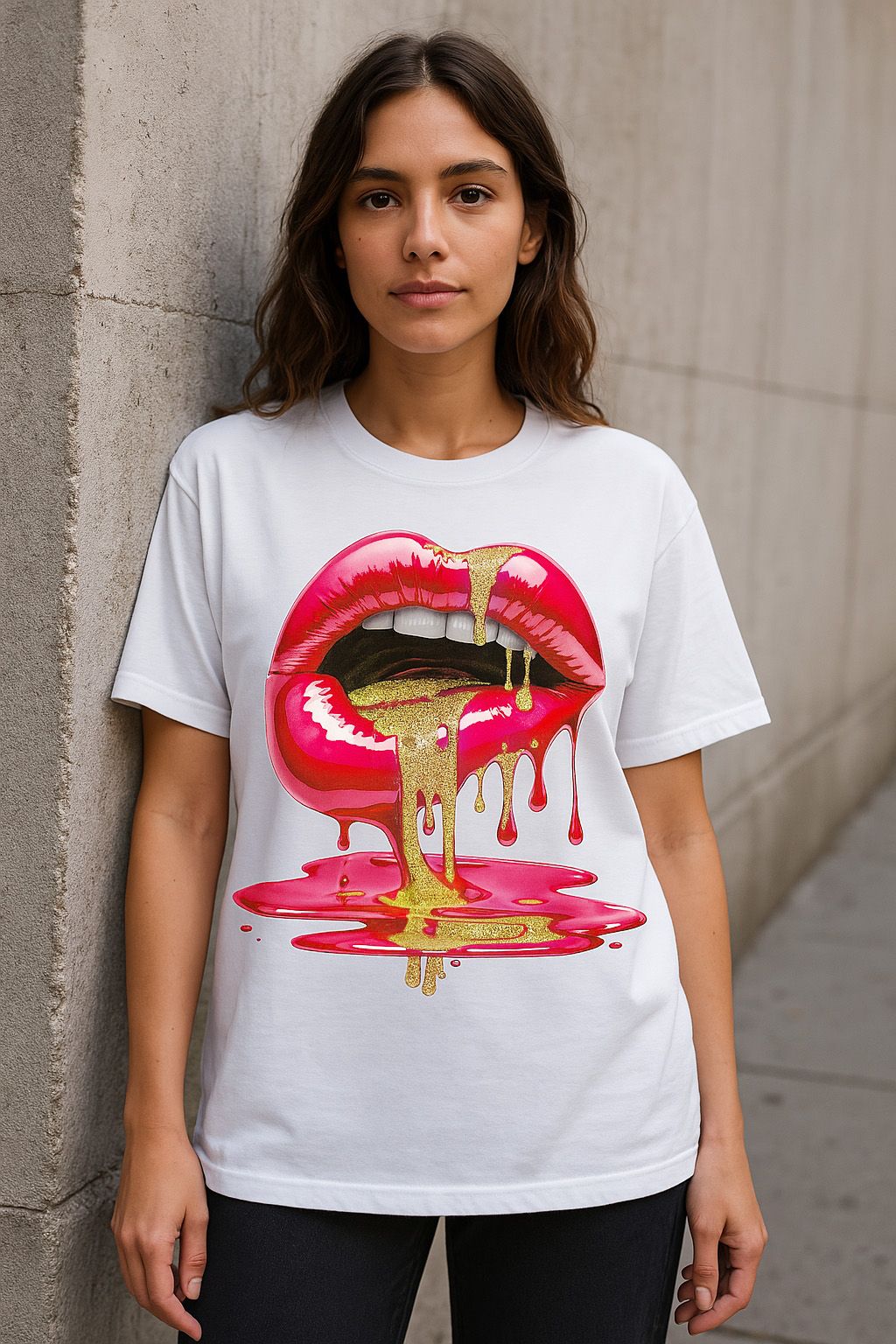 Lip Graphic Printed T-Shirt