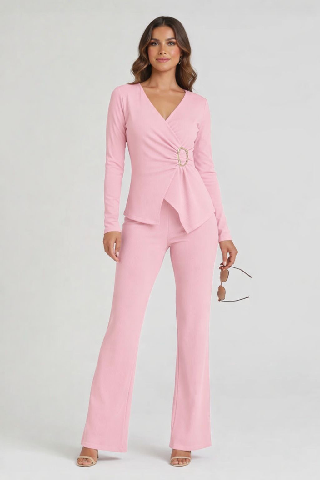Peplum Wrap Top and Trouser Co-ord