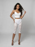 High Waist 3/4 Lace Legging