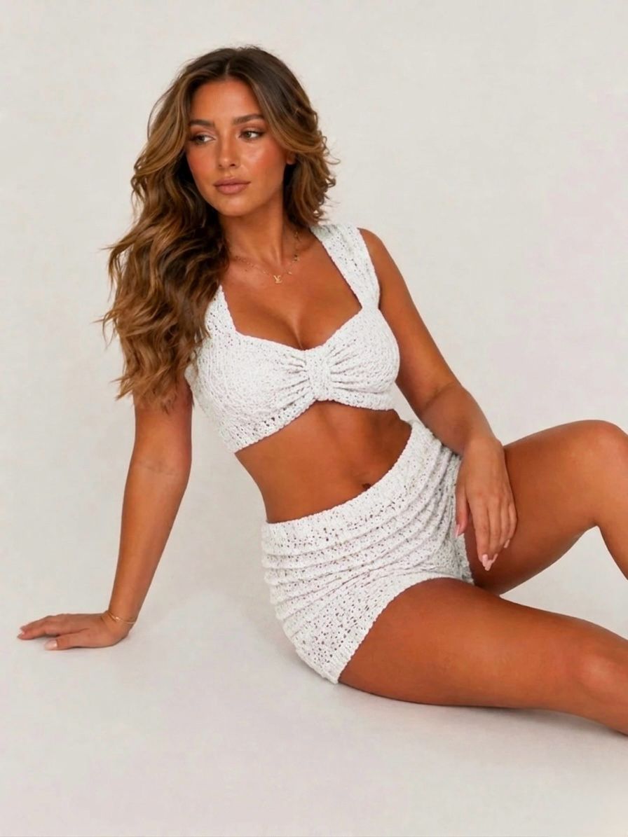 Sleeveless Crop Top & Shorts Co-ord
