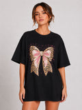 Pink And Gold Detailing With Sparkle Effect T-Shirt