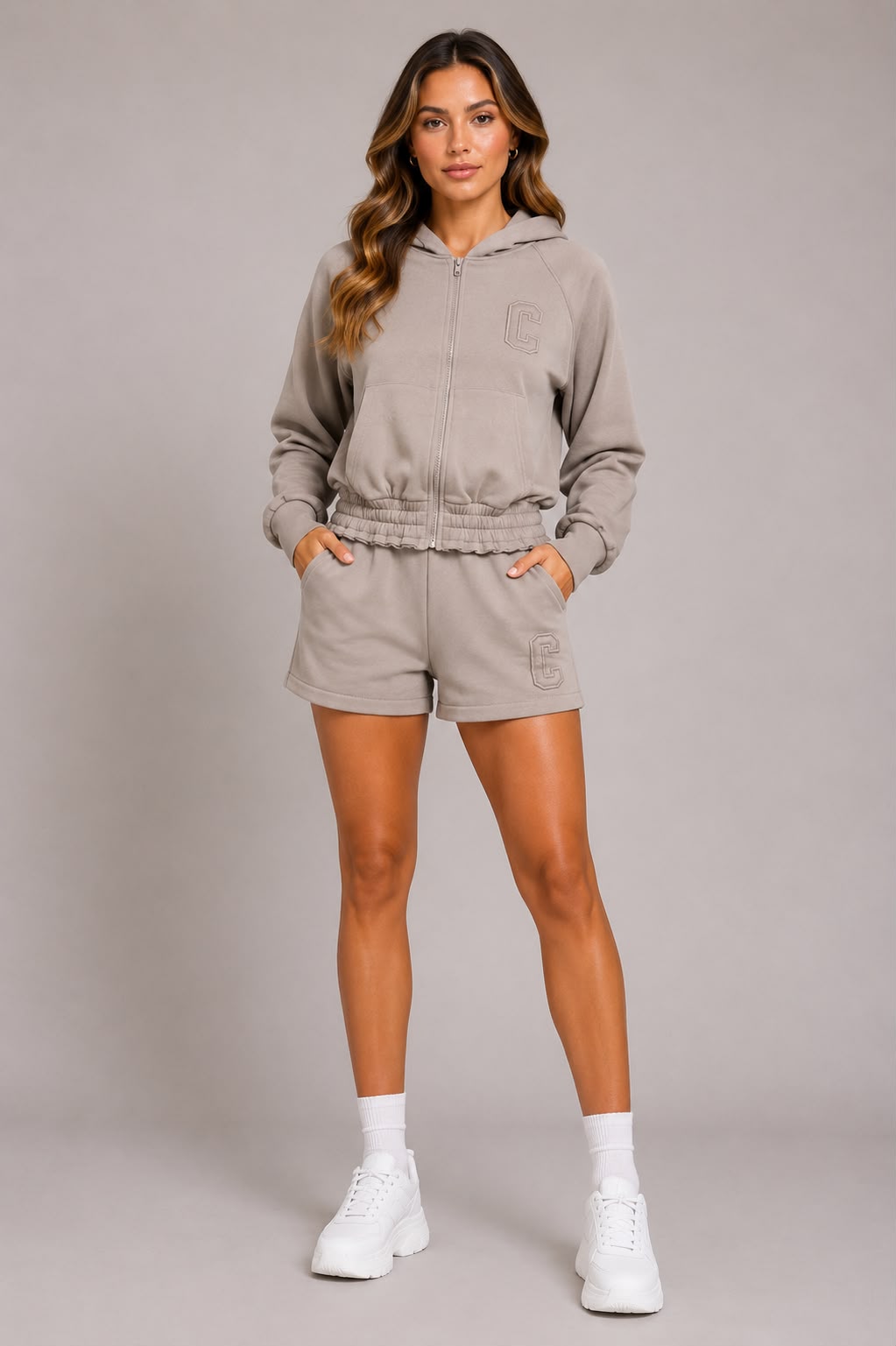 Zip Through Hoodie & Shorts Co-Ord Set