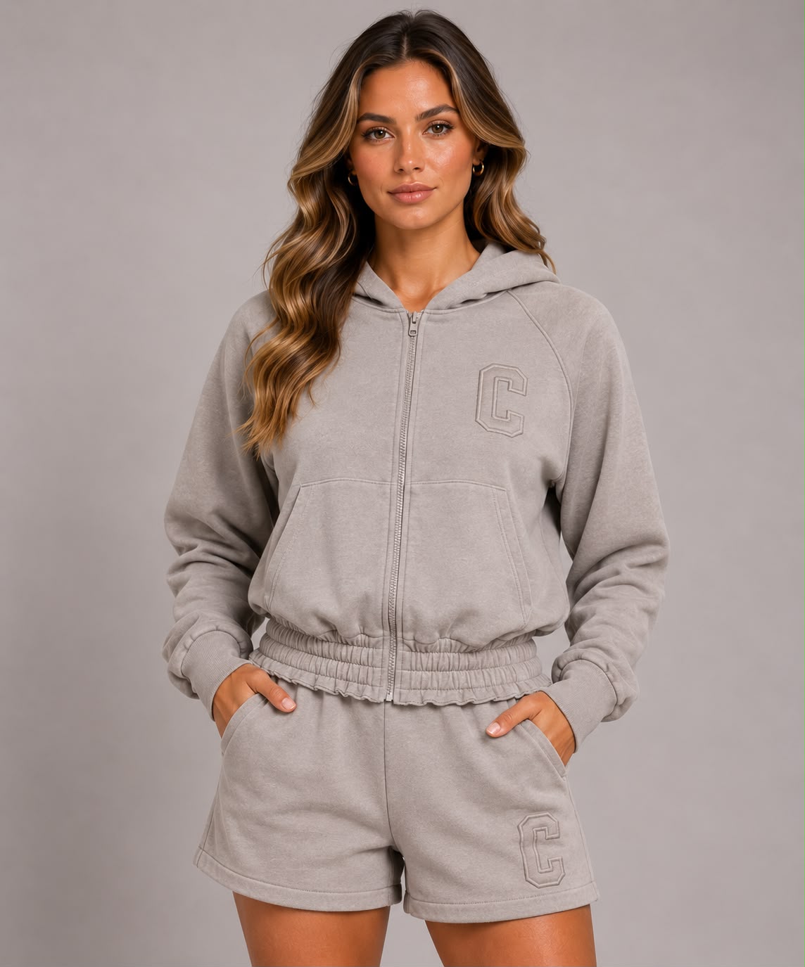 Zip Through Hoodie & Shorts Co-Ord Set