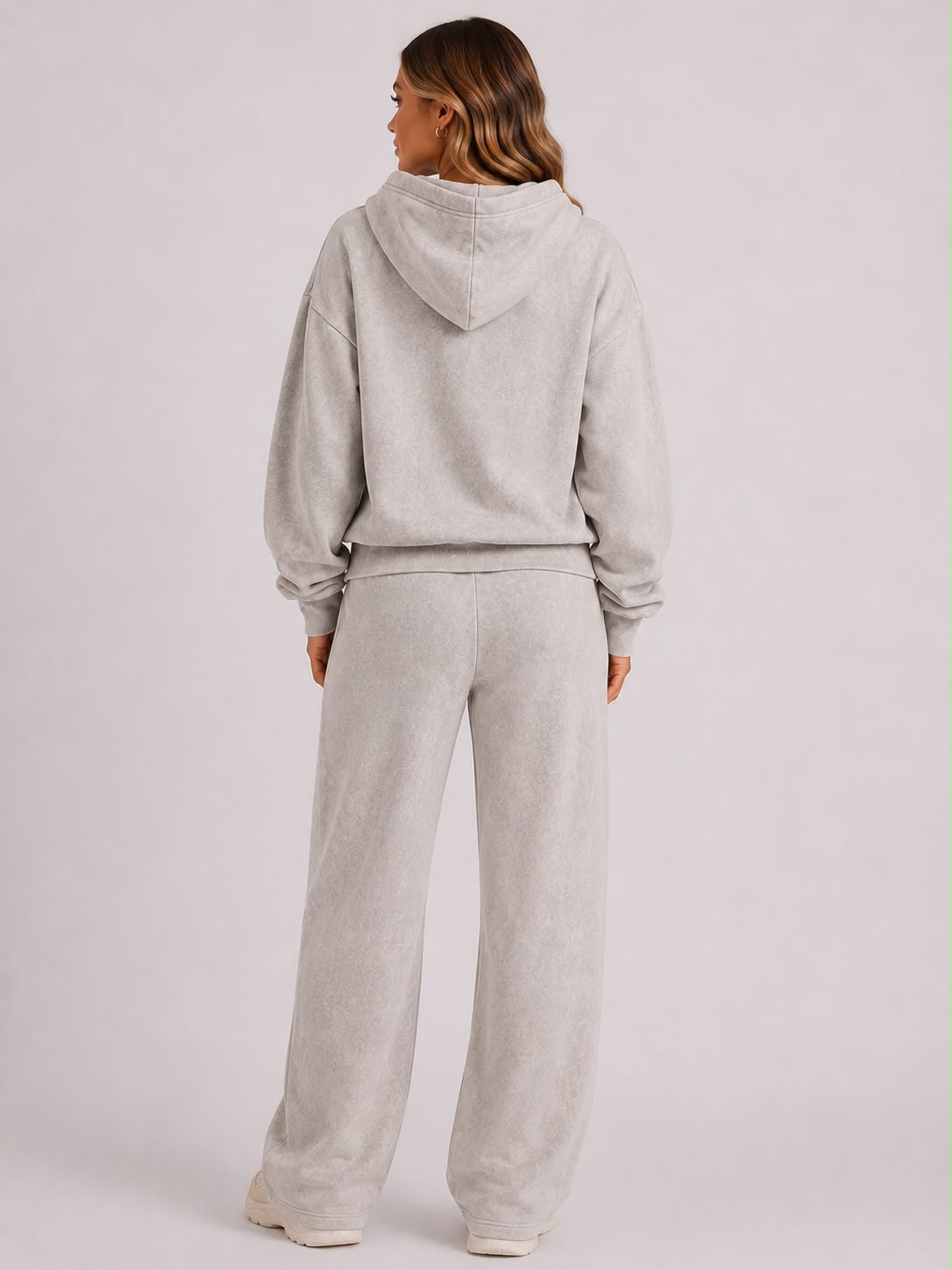 Acid Wash Oversized Hoodie & Wide Leg Jogger Co-Ord Set