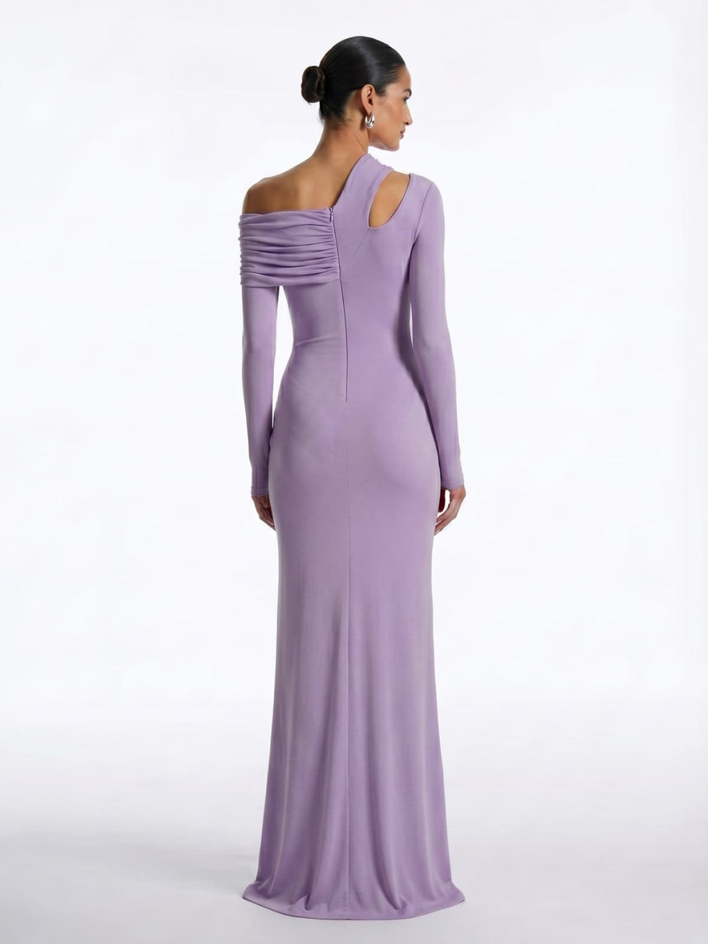 Riveno One Shoulder Ruched Maxi Dress
