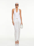 Rothbald V Neck Draped Maxi Dress