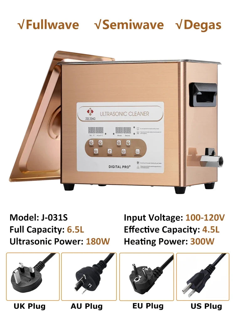 6.5L Ultrasonic Cleaner, 40kHz Ultrasonic Bath, Cleaning Machine For Jewellery Dental Motorbike Carburetor Auto Parts etc